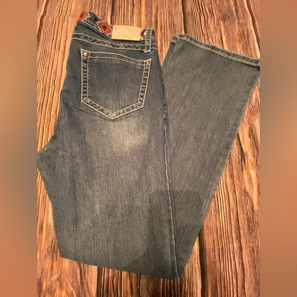 Rockin C Aztec waistband western jeans 30. Great used condition. Hems are fine. - Picture 6 of 8